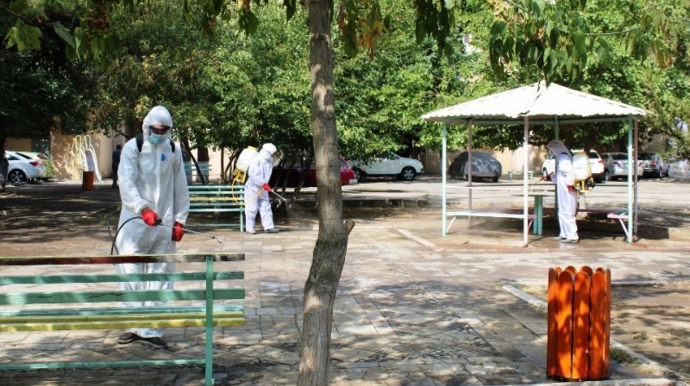 Yasamalda dezinfeksiya işləri aparılıb