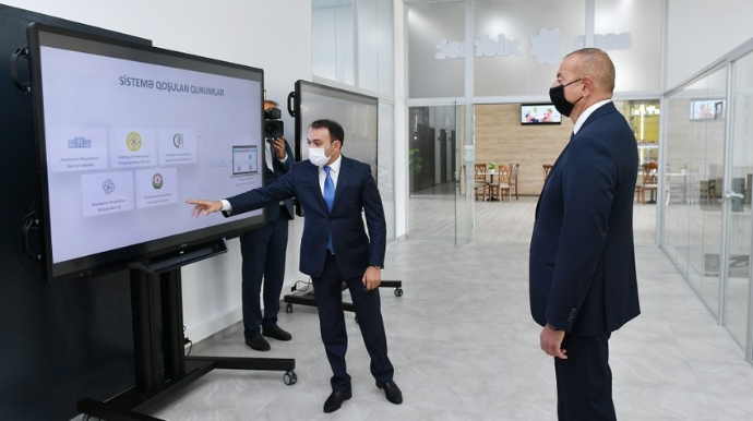 Ильхам Алиев  принял участие в открытии центра ASAN xidmət № 6 в Баку  - ФОТО