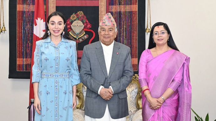Leyla Əliyeva Nepal Prezidenti ilə görüşdü - FOTO