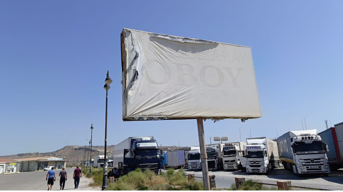 “Sədərək”dəki reklam qurğuları niyə sökülür? - FOTOLAR