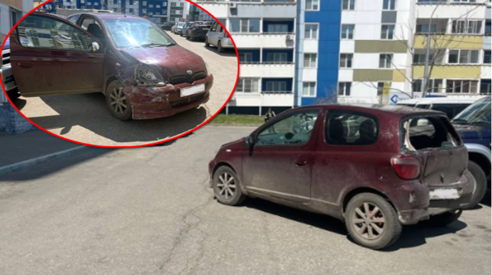 Başqasının sığortasız maşınını sərxoş halda sürən qadın sürücü 4 avtomobili əzdi - VİDEO 