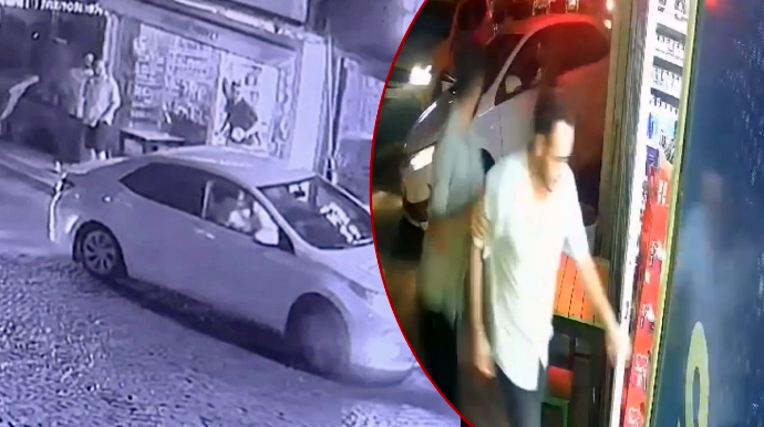 Vəsiqəsiz sərxoş gənc maşınla qorxunc qəzalar törətdi - VİDEO