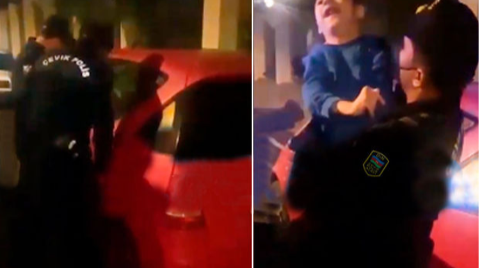 Bakıda əlil azyaşlını maşında bağladılar; köməyə polislər gəldi - ŞOK VİDEO