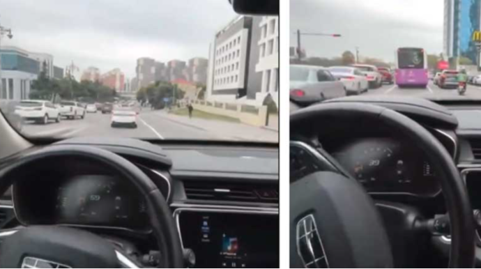 Tıxacda hamıdan "ağıllı" olmaq istədi, amma... - VİDEO 