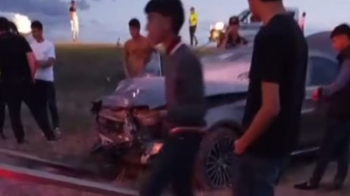 Biləsuvarda qəza yerindən - VİDEO