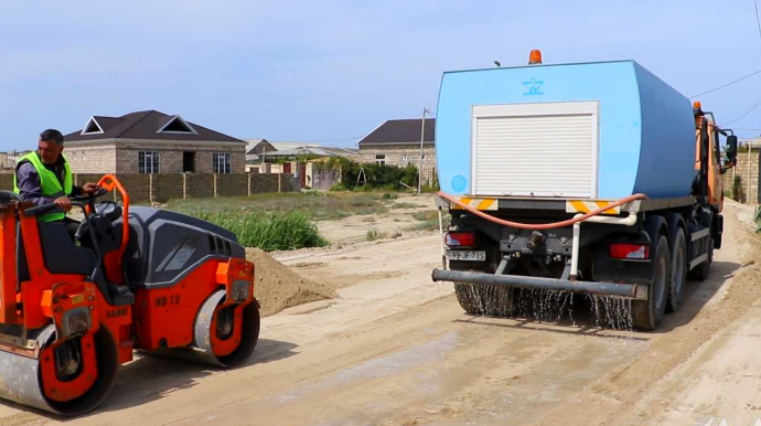 Pirallahıda bu küçə təmir edilir - FOTO - VİDEO