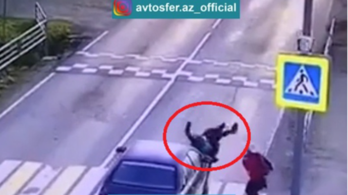 Piyada keçidində yeniyetmə belə vuruldu - REAL VİDEO