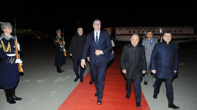 Aleksandar Vuçiç Azərbaycana işgüzar səfərə gəlib