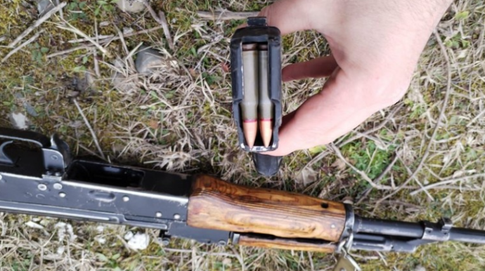 Ağdaşda avtomat aşkarlanıb  - FOTO