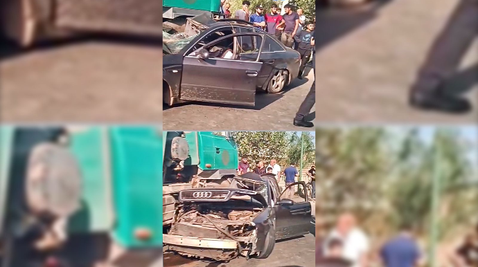 Masallıda “Audi” yük maşınının altına girdi, sürücü isə..   - VİDEO