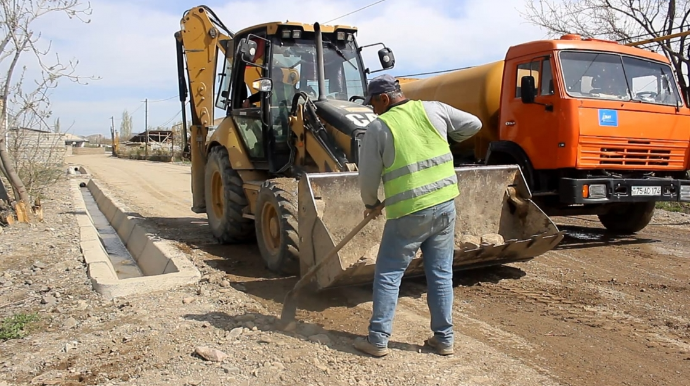 Ordubadın Kələntərdizə-Qoşadizə avtomobil yolunda əsaslı təmir-tikinti işləri aparılır - FOTO