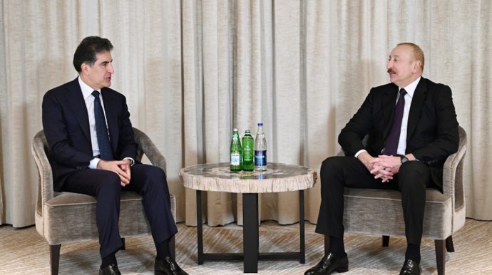 Prezident Bərzani ilə görüşdü - FOTOLAR 