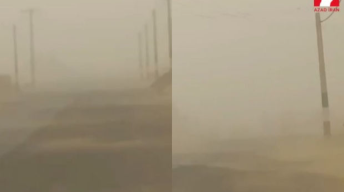 İranda qum qasırğası: Yollar görünməz oldu - VİDEO 