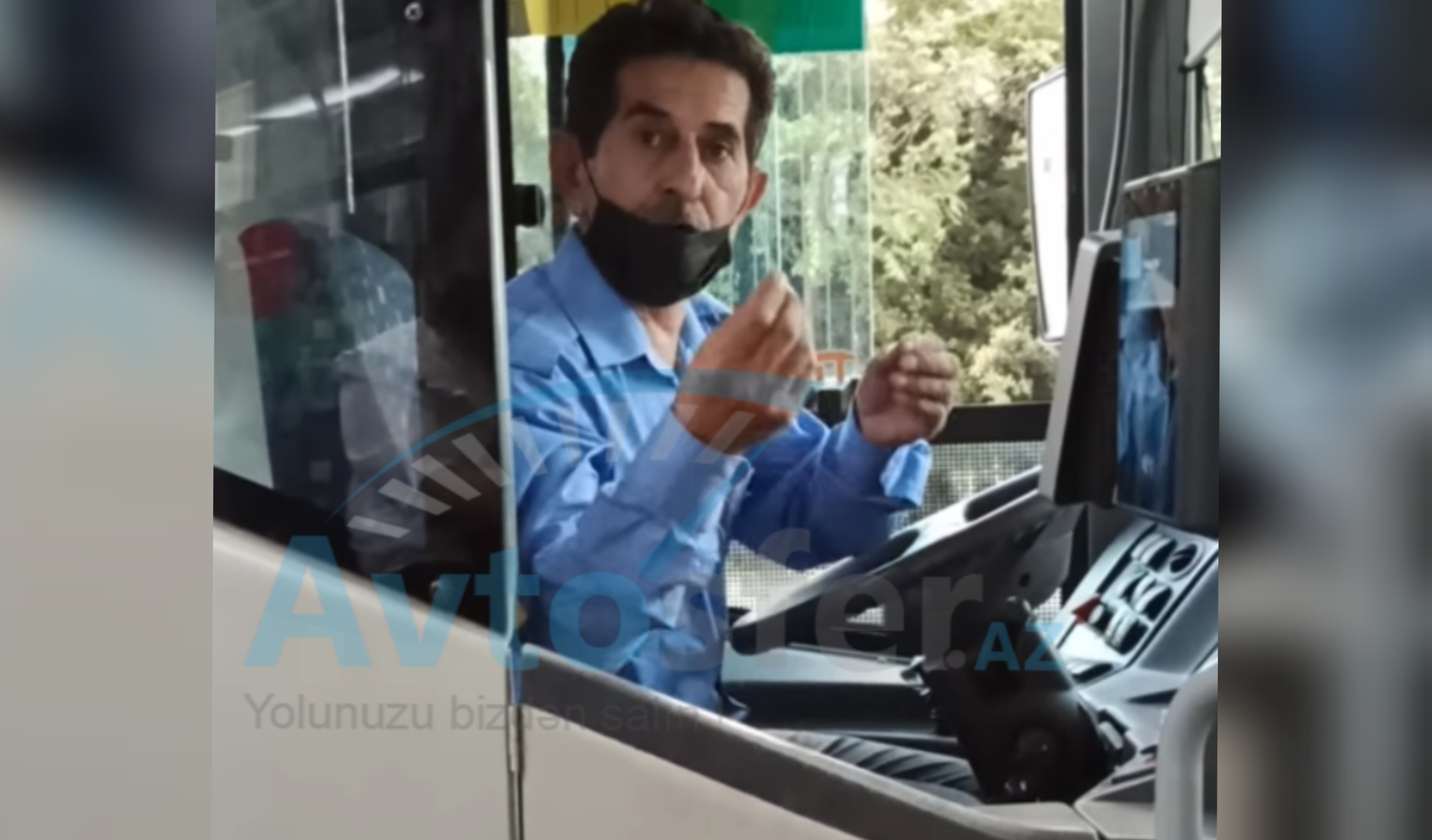 Bakıda marşrut sürücüsündən özbaşınalıq - VİDEO