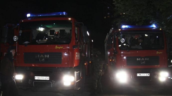 Bakıda yaşayış binasında yanğın olub