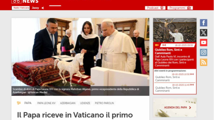 Birinci xanımın Roma Papası ilə görüşünü işıqlandırdılar - FOTO