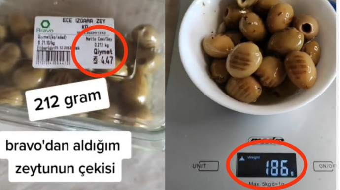 "Bravo" marketdə müştərilər belə aldadılır - VİDEO FAKTLAR