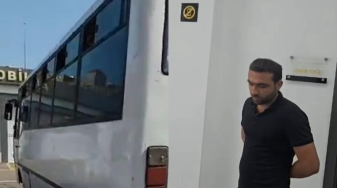 Sərxoş halda sərnişin daşıyan avtobus sürücüsü həbs edildi - FOTO
