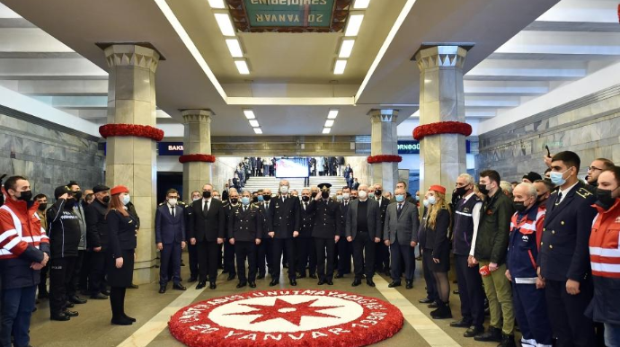 20 Yanvar faciəsi qurbanlarının xatirəsi Metropolitendə ehtiramla yad edilib 