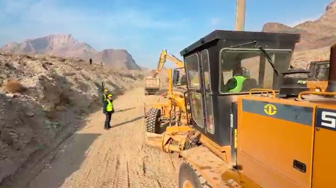 Ermənistanla sərhəddəki dəmir yolu tikintisindən yeni VİDEO