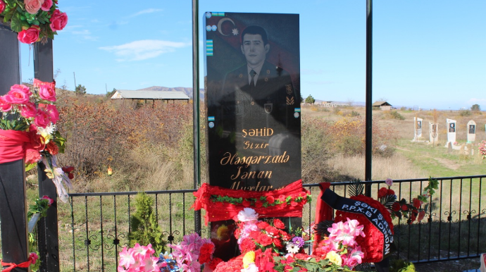Şəhid Sənan Ələsgərzadənin il mərasimi keçirilib  - FOTO