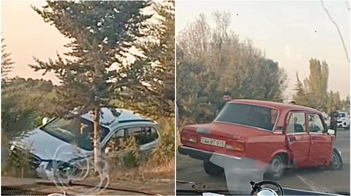 Masallıda “VAZ”la toqquşan “Hyundai” əkin sahəsinə düşdü    - VİDEO