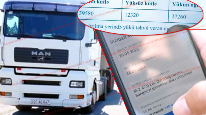 Yük maşınının sürücüsü əsassız olaraq 540 manat cərimələnib? - AYNA-dan AÇIQLAMA - VİDEO 