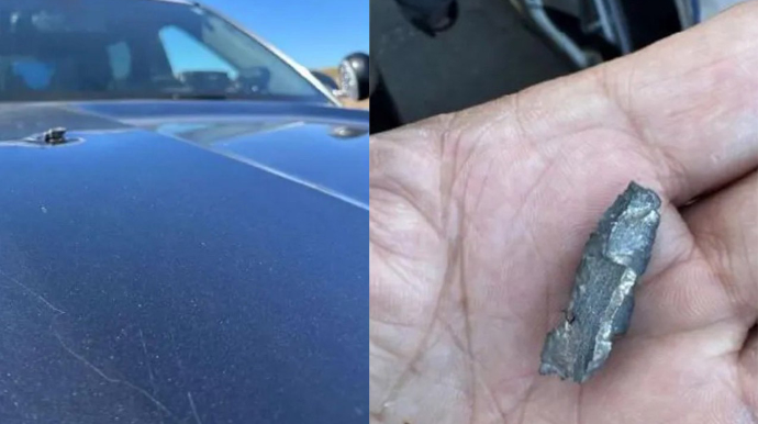 Vitse-prezidentin kortejinə mərmi qəlpəsi dəydi - FOTO