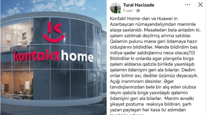 "Kontakt Home"un fırıldağının üstü açıldı - Ödənişlər geri qaytarılacaq - FOTO