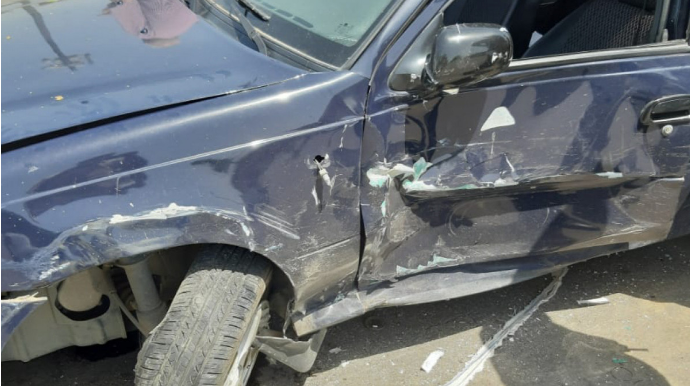 Goranboyda minik maşını motosikletlə toqquşub, 1 nəfər xəsarət alıb