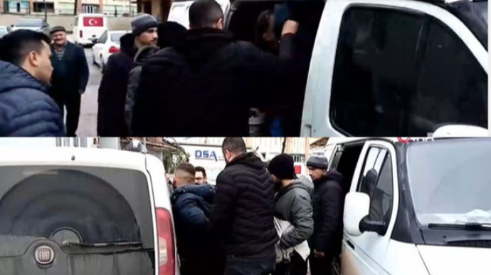 Mikroavtobus qaçırmaq istəyən oğru içəridə ilişib qaldı: Polis xilas etdi - FOTO - VİDEO 