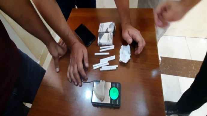 Mingəçevirdə heroin və metamfetamin satan şəxs saxlanılıb  - FOTO