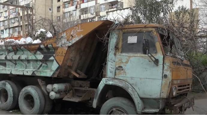 Sakinlərin başına bəla olan "KamAZ"  - VİDEO