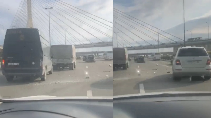 "Koroğlu" stansiyasının qarşısındakı zəncirvari qəzada xəsarət alan var - FOTO