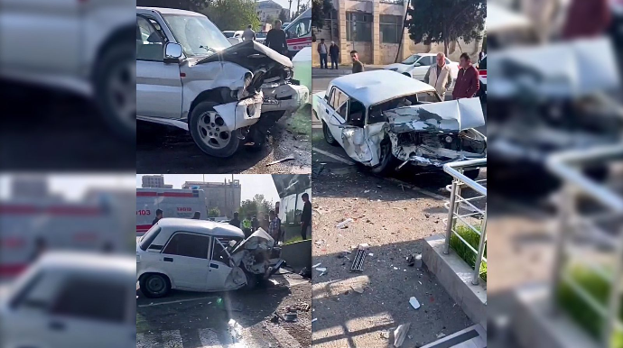 Goranboyda “07” ilə “Mitsubishi” toqquşdu, sürücülərdən biri öldü - VİDEO 