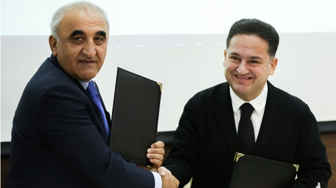 UNEC-lə "Xəzər Media Mərkəzi" arasında əməkdaşlıq memorandumu İMZALANDI - FOTO