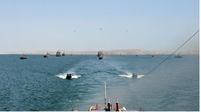 Azərbaycan Ordusu Xəzər dənizində təlimlərə başladı  - VİDEO - FOTO