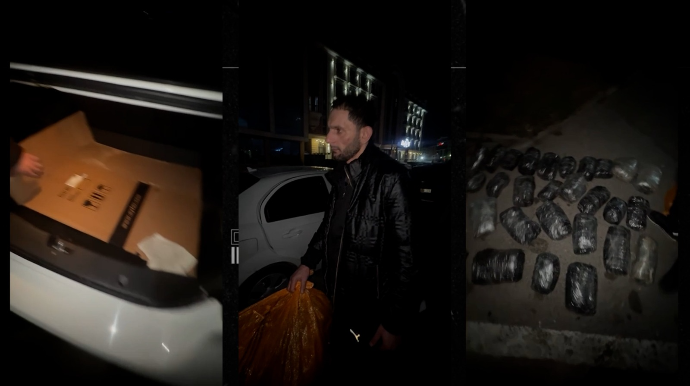Bakıda avtomobildən 32 kq narkotik aşkarlandı - FOTO - VİDEO