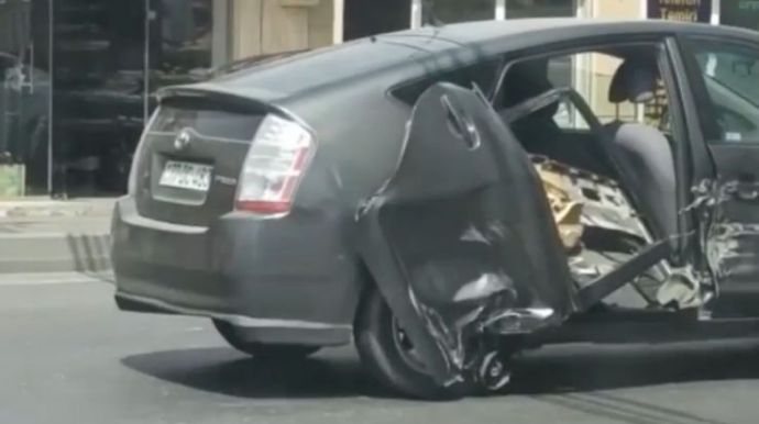 “Priusla” “Santafe”  toqquşdu – günah kimdədi?  - VİDEO