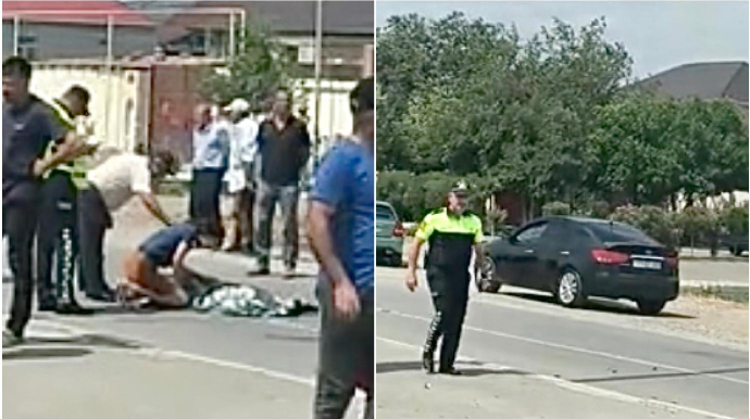 Səngəçalda sürücü səkidə dayanan ana və qızını vurdu; biri öldü   - VİDEO