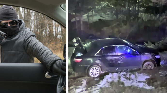 Sərxoş şəxs oğurladığı avtomobillə qəza törədib - VİDEO 