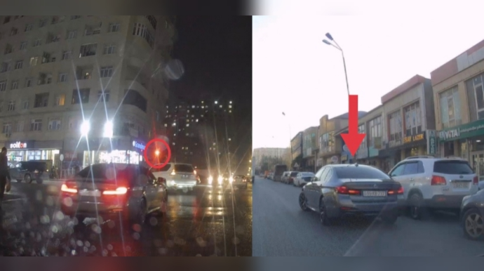 В Хырдалане водитель следует "собственным правилам" - 99-KB-777 - ВИДЕО 