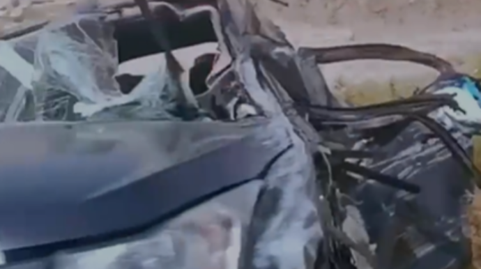 Qobuda avtobus “Chevrolet"lə toqquşdu - VİDEO 