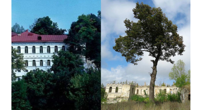 Дом Хуршудбану Натаван до и после армянской оккупации - ФОТО