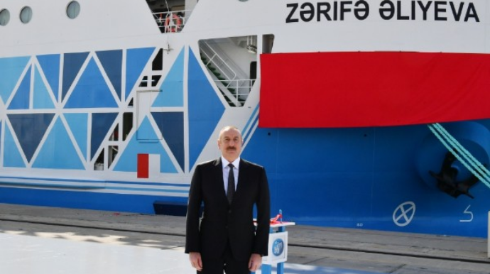 "Zərifə Əliyeva" gəmi-bərəsi istismara verildi - FOTOLAR
