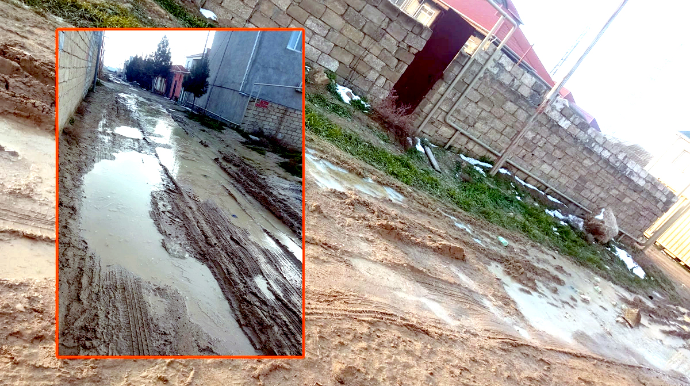 "Palçıqlı ayaqqabılarla marşruta minməkdən bezmişik" - AÇIQLAMA - FOTO - VİDEO