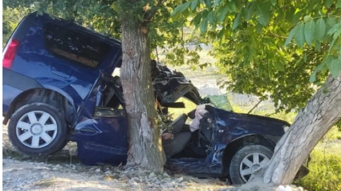 Şəkidə minik avtomobili ağaca çırpıldı, sürücü və azyaşlı öldü   - YENİLƏNİB