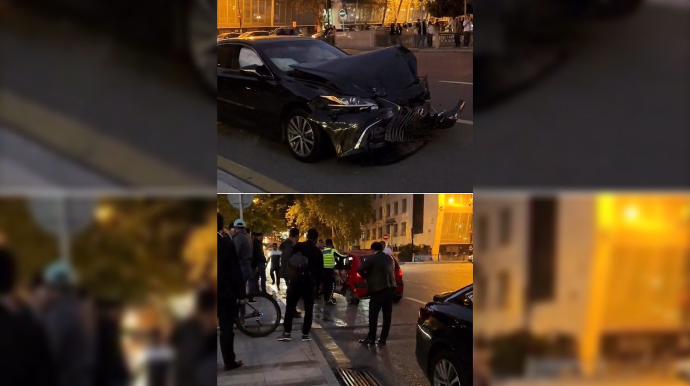 Paytaxtda “Lexus”la “KIA” bir-birinə girdi  - VİDEO