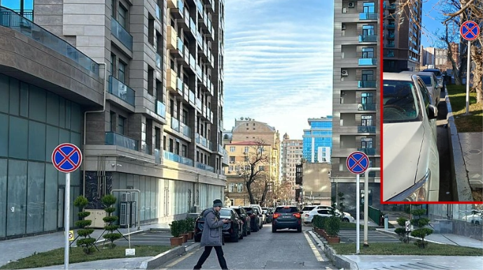 Bakının mərkəzi küçəsində sürücüləri çaşdıran yol nişanı ilə bağlı TƏDBİR GÖRÜLDÜ  - FOTO