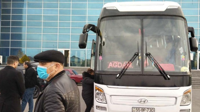 Bərdədən Ağdama növbəti sərnişin avtobusu yola düşüb  - FOTO